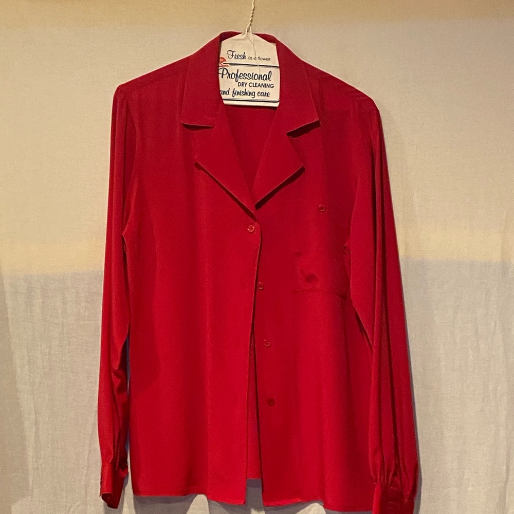 Regina Porter Red Blouse Size 8